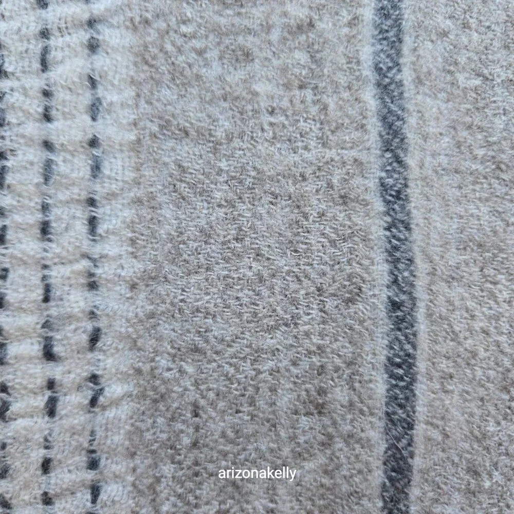 Laraib Cashmere Woven Scarf Natural Earthy Made in Nepal - Picture 9 of 16